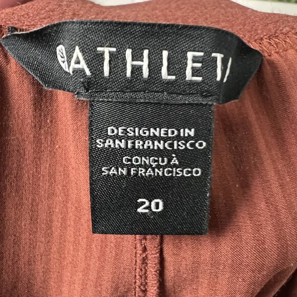 Athleta Vienna Cargo Pant in City Brown Stripe high-rise pull-on straight leg 20 - Picture 7 of 9